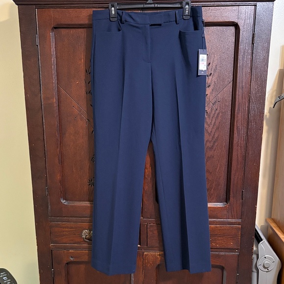 NWT Tommy Hilfiger Navy Blue Women's Princeton Boot Leg Dress Pants - Picture 1 of 9